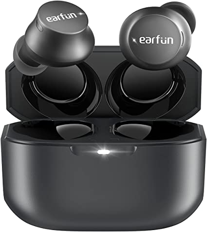 EarFun Wireless Earbuds Free Mini Bluetooth Earbuds Earphone with IPX7 Waterproof Touch Control, in-Ear Headphones with Microphone, USB-C Fast Charging, Lightweight Size Premium Sound, Black