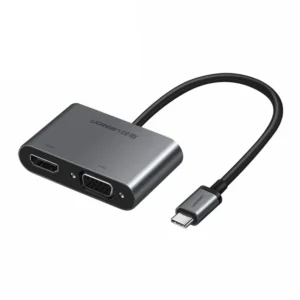 Gadgetoo Ugreen 50505 Cm162 Type-C To Hdmi + Vga Aluminum Case With Pd
