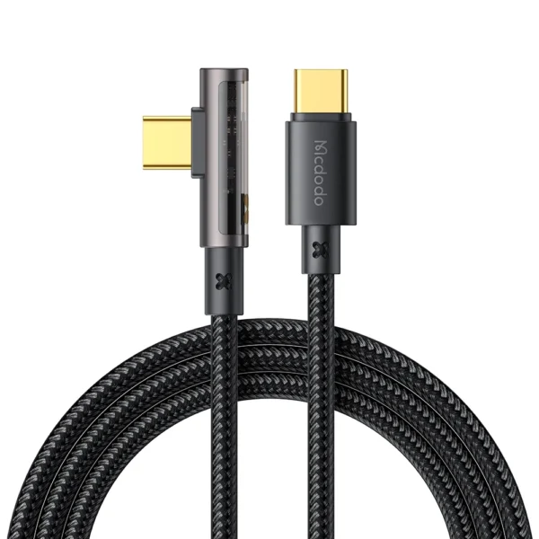 Mcdodo 100W Right Angle USB-C to USB-C Transparent Cable