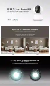 Gadgetoo Xiaomi C300 2K 360° Smart Home Security Wifi Camera