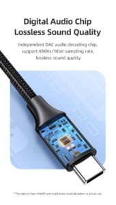 Gadgetoo Usams Us-Sj599 Au16 Type-C To 3.5Dc Audio Dongle (Dac Support)