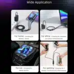 Usams Us-Sj600 3In1 Transparent Digital Display Pd100W Fast Charging Data Cable-1.2M (U83) Usams Us-Sj600 3In1 Transparent Digital Display Pd100W Fast Charging Data Cable-1.2M (U83) Usams Us-Sj600 3In1 Transparent Digital Display Pd100W Fast Charging Data Cable-1.2M (U83)