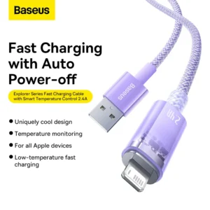 Gadgetoo Baseus Explorer Series Smart Temperature Control Usb To Lightning Cable