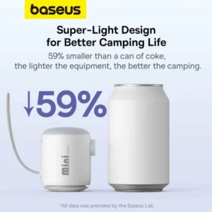 Gadgetoo Baseus Pocketgo Portable Air Pump Compact 2-In-1 Inflate / Deflate Air Pump For Camping, Hiking