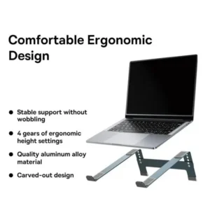 Gadgetoo Baseus Ultrastable Series Aluminum Alloy 4 Gear Adjustable Desktop Laptop Stand Gadgetoo Baseus Ultrastable Series Aluminum Alloy 4 Gear Adjustable Desktop Laptop Stand