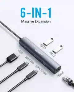 Gadgetoo Anker 543 Usb-C Hub (6-In-1, Slim)