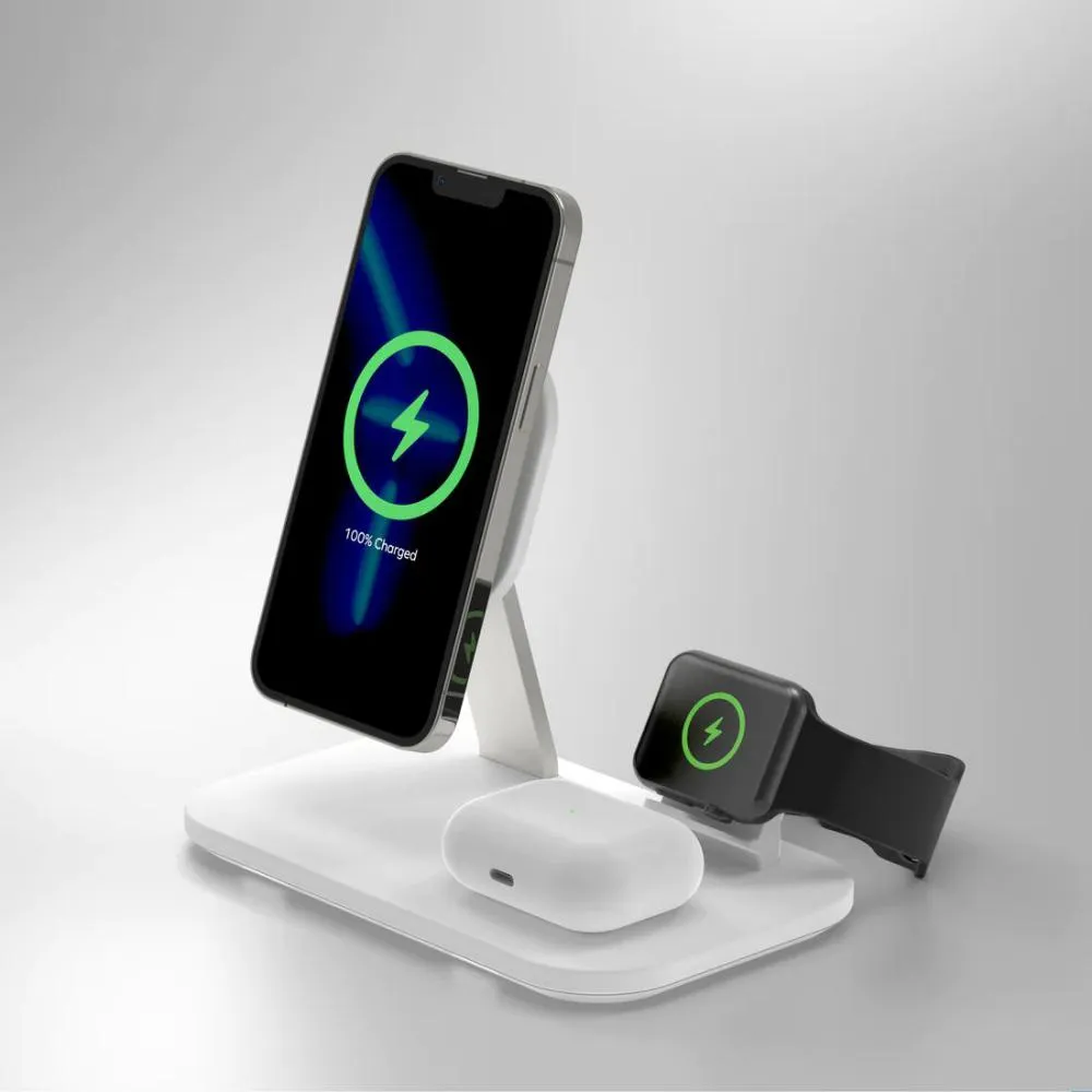 MOMAX Q.Mag Pro3 25W 3-in-1 MagSafe Wireless Charging Stand (UD26)