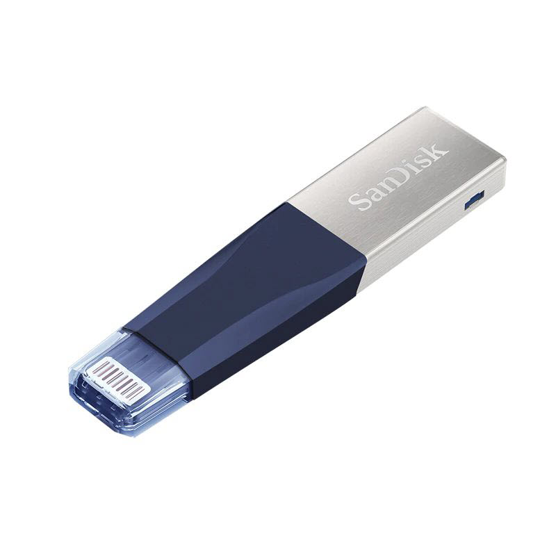 SanDisk iXPand OTG Lightning USB Flash Drive – 128 GB (Apple MFi Certified)
