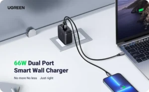 Gadgetoo Ugreen 66W Usb C Charger 2 Ports Foldable Wall Charger