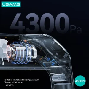 Gadgetoo Usams Zb259 Portable 55W 4300Pa Wireless Handheld Auto Mini Cordless Car Vacuum Cleaner