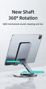 Gadgetoo Usams Zj074 Aluminum Alloy 360 Rotating Folding Holder For Phone / Tablet