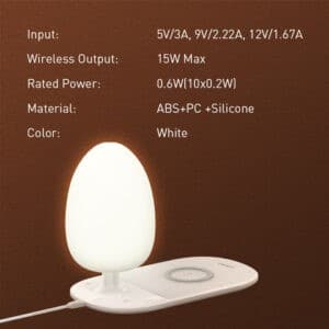Gadgetoo Ldnio Y3 3 In1 Wireless Charger With Led Lamp Wireless Charger Alarm Clock