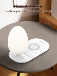 Gadgetoo Ldnio Y3 3 In1 Wireless Charger With Led Lamp Wireless Charger Alarm Clock