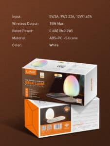 Gadgetoo Ldnio Y3 3 In1 Wireless Charger With Led Lamp Wireless Charger Alarm Clock