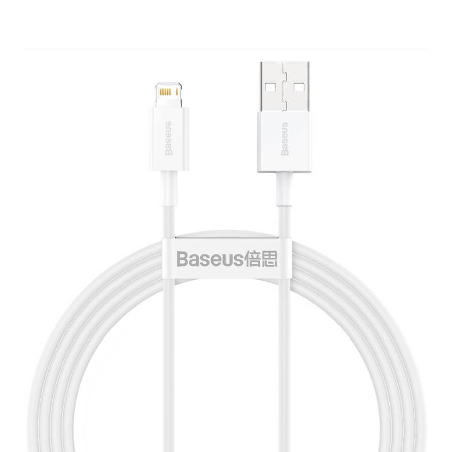 Baseus Superior Lightning USB Cable (CALYS-B02) for iPhone with Lightning connectors (150 cm) (white)