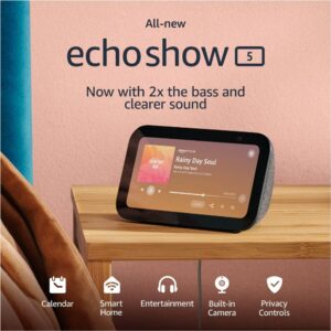Gadgetoo All-New Echo Show 5 (3Rd Gen, 2023 Release) | Smart Display With 2X The Bass And Clearer Sound