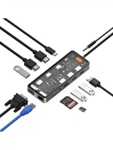 Gadgetoo Wiwu New Cyber 12-In-1 Type C Hub Docking Stattion