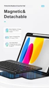 Gadgetoo Wiwu Keyboard For Ipad 10Th 2022 10.9 Magnetic Wireless Keyboard For Ipad Air 4 5 11 Inch Keyboards For Ipad 10.2 Air 3 10.5