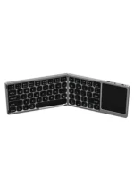 WiWU Wireless Laptop Keyboard 81 keys portable Foldable PC tablet keyboard aluminum alloy keyboard with touch pad - Image 3
