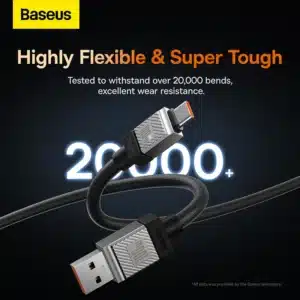 Gadgetoo Baseus 100W Usb-A To Type-C Coolplay Series Doublly-Wrapped Premium Quality Fast Charging Cable 1 Meter / 2 Meter