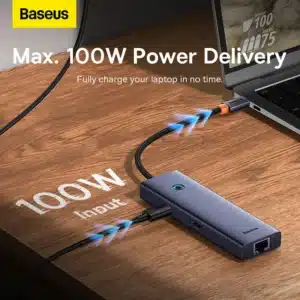 Gadgetoo Baseus Type-C Hub Flite Series 6-Port Hub Hdmi 4K 60Hz Usb 3.0 Pd Rj45