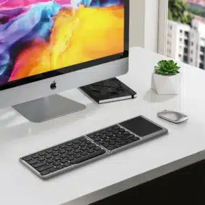 Gadgetoo Wiwu Wireless Laptop Keyboard 81 Keys Portable Foldable Pc Tablet Keyboard Aluminum Alloy Keyboard With Touch Pad