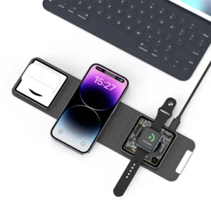 Gadgetoo Wiwu Triple 15W Foldable 3In1 Wireless Charger