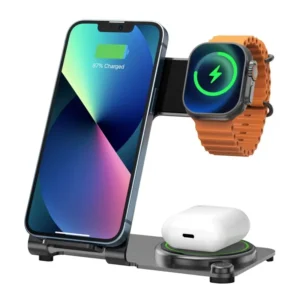 Gadgetoo Wiwu Wi-W005 Power Air 3 In 1 15W Wireless Charger