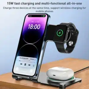 Gadgetoo Wiwu Wi-W005 Power Air 3 In 1 15W Wireless Charger