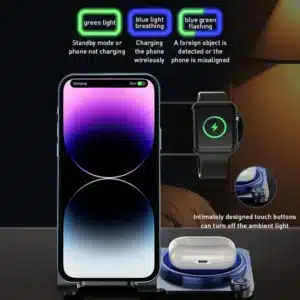 Gadgetoo Wiwu Wi-W005 Power Air 3 In 1 15W Wireless Charger