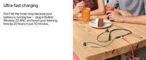 Oneplus Bullets Wireless Z2 Anc Bluetooth In Ear Neckband Earphones