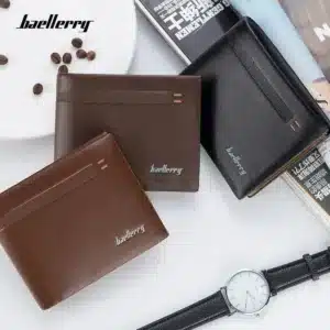 Gadgetoo Baellerry Pu Leather Multi-Card Clip Double-Fold Wallet