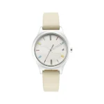 Fastrack NR6152SL06 Stunners White Dial Grey Leather Strap Women’s Watch