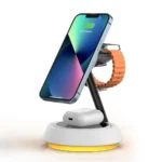 WiWU Wi-W002 15W 3 in 1 Magnetic Desktop Wireless Charger