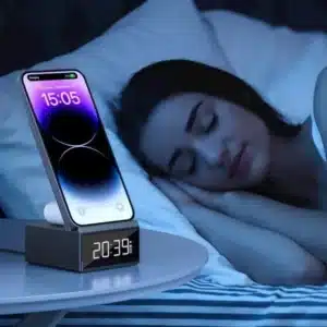 Gadgetoo Wiwu Wi-W011 Platinum 15W 3 In 1 Wireless Charger With Clock