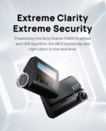 70Mai Dash Cam A810 4K Flagship Dual Camera Front & Rear Built In GPS ADAS Night Vision - Image 3