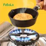 FaSoLa Mini Cast Iron Skillet Fry Pan Egg Pan with Removable Handle Mini Frying Pan