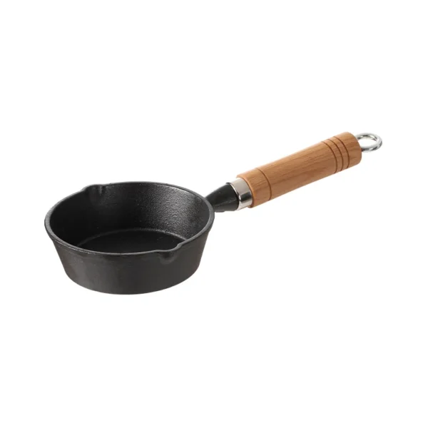 FaSoLa Mini Cast Iron Skillet Fry Pan Egg Pan with Removable Handle Mini Frying Pan
