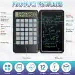 Multifunctional Flip Design Calculator with 6.5-inch Writing Tablet Touch Pen Rechargeable