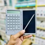 Multifunctional Flip Design Calculator with 6.5-inch Writing Tablet Touch Pen Rechargeable