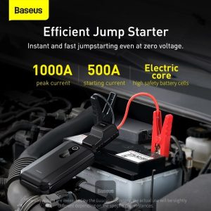 Gadgetoo Baseus Super Energy Air Car Jump Starter 10000Mah Peakcurrent 1000A Black