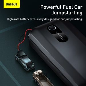 Gadgetoo Baseus Super Energy Air Car Jump Starter 10000Mah Peakcurrent 1000A Black