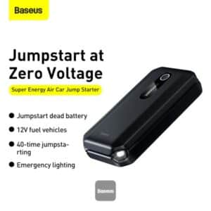 Gadgetoo Baseus Super Energy Air Car Jump Starter 10000Mah Peakcurrent 1000A Black