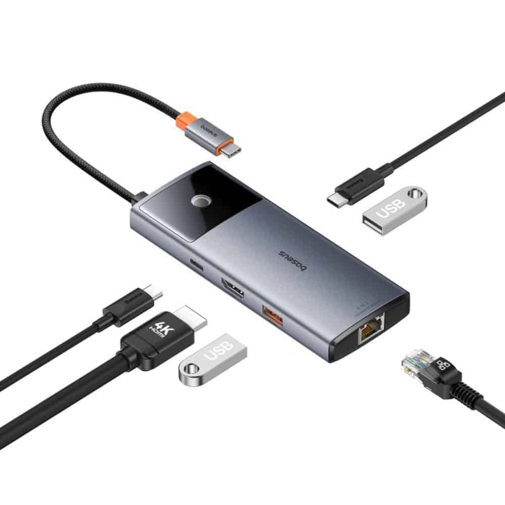 Baseus-Gleam-Series-2-6-In-1-Usb-Hub-3 Baseus Gleam Series 2 6 In 1 Usb Hub