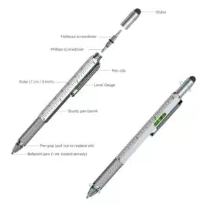 Gadgetoo 6 In 1 Multi-Functional Stylus Pen