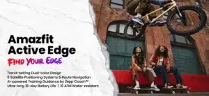 Gadgetoo Amazfit Active Edge Smart Watch With 10 Atm