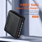 LDNIO A6140C 140W Super Fast Charging 6 USB Ports LED Display GaN Desktop Charger Adapter -1.5M - Image 4