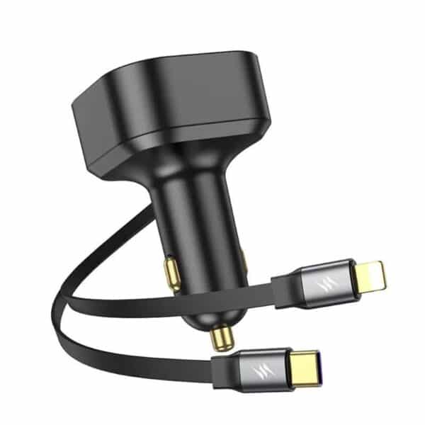 Hoco NZ13 Car Charger Pd30w + Storage Charging Cable