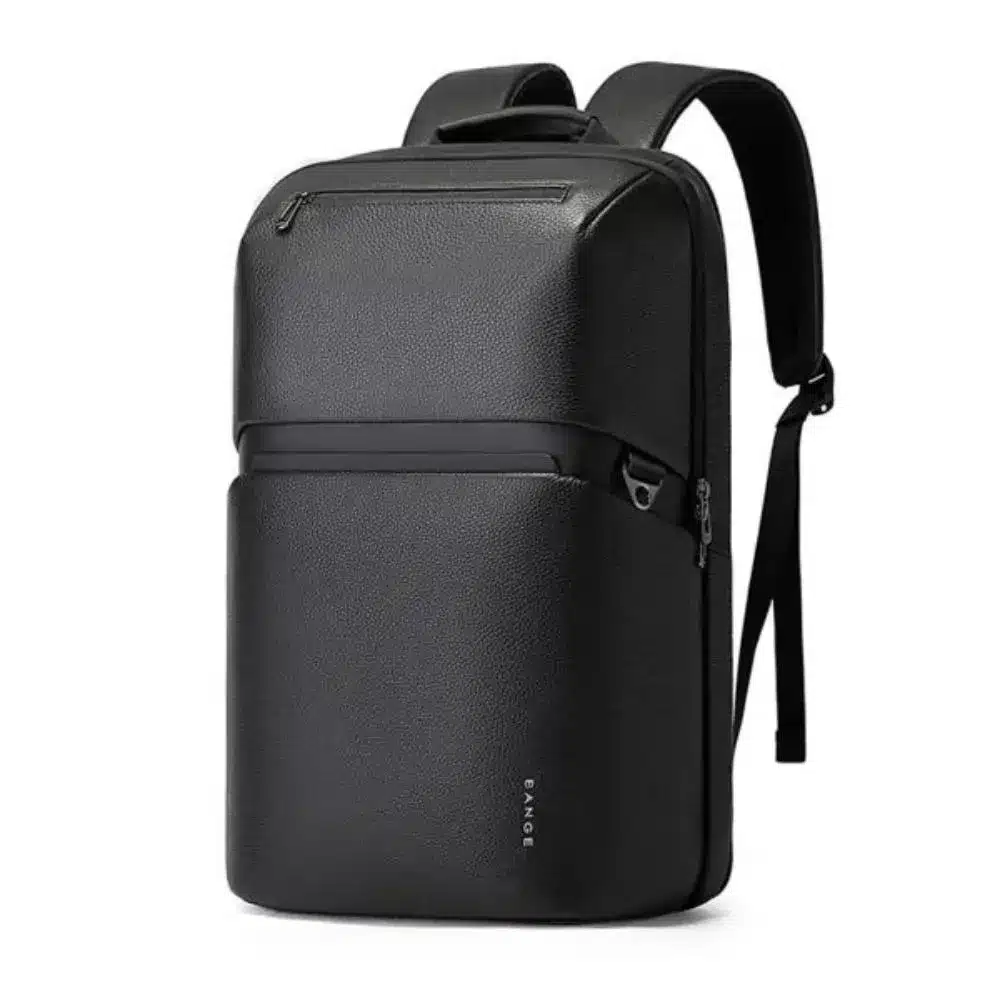 Bange-Bg-6625-Super-Light-Leather-15.6″-Laptop-Backpack Bange 6625 Leather 15.6″ Laptop Backpack Black