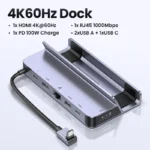 UGREEN 6-in-1 Steam Deck Dock with 4K@60Hz HDMI PD 100W USB-C Docking Station - Image 2